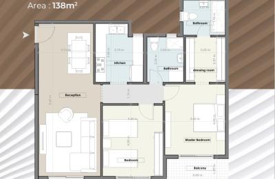 وحده سكنيه 138 متر مربع - كمبوند اليسيوم